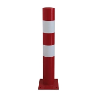 Słupek parkingowy stalowy ADO PROTEC - stały z podstawą mocującą