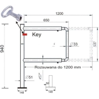 Bramka uchylna GATE TM mechaniczna dwukierunkowa