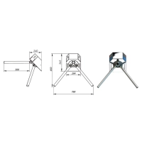 TRIPOD ECO Bramka obrotowa dwukierunkowa