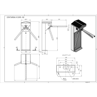 TRIPOD CENTURION M Bramka obrotowa dwukierunkowa