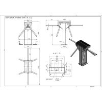 TRIPOD CENTURION TWIN M Bramka obrotowa dwukierunkowa Podwójna