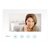 Monitor wideodomofon EURA VDA-06A3 A33A107 LCD 7'' - biały