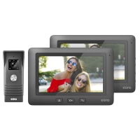 Zestaw wideodomofon EURA ALPHA VDP-45A3 A31A149 - LCD 7" MONITOR x 2szt czarny
