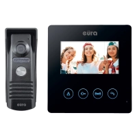 Zestaw wideodomofon EURA ATIRA VDP-52A3 A31A152 - LCD 4,3" czarny