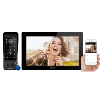 Zestaw wideodomofon EURA VDP-86A3 A31A187 - LCD 10" czarny WIFI Tuya, RFID, szyfrator