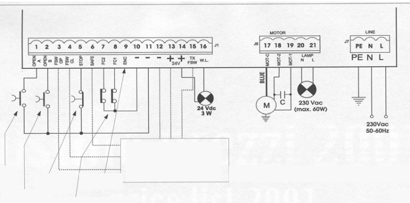 SCHEMAT CENTRALI STERUJĄCEJ FAAC 578D