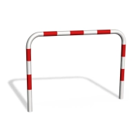 Bariera rurowa chodnikowa U12a do wbetonowania, BIAŁO-CZERWONA