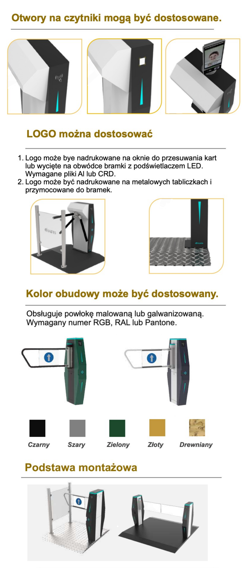 PERSONALIZACJA BRAMKI UCHYLNEJ AUTOMATYCZNEJ CP-LX311 TYGRYS