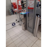 Bramka uchylna CP-314 RADAR + SŁUPEK CZYTNIK, kontrola przejścia - DWUKIERUNKOWA, AUTOMATYCZNA - rurka