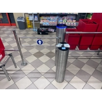 Bramka uchylna CP-315 + SŁUPEK CZYTNIK, kontrola przejścia - DWUKIERUNKOWA, AUTOMATYCZNA - rurka