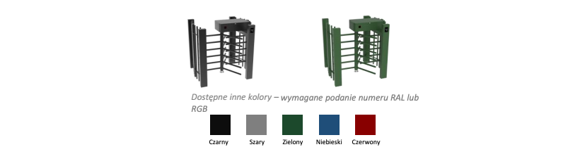 Kolor obudowy może być dostosowany. Malowanie proszkowe kolor z palety RGB, RAL. Cynkowanie ogniowe