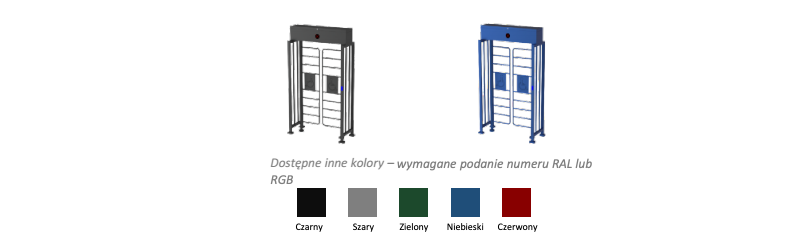 Kolor obudowy może być dostosowany. Malowanie proszkowe kolor z palety RGB, RAL. Cynkowanie ogniowe