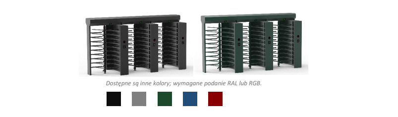 Kolor obudowy może być dostosowany. Malowanie proszkowe kolor z palety RGB, RAL. Cynkowanie ogniowe
