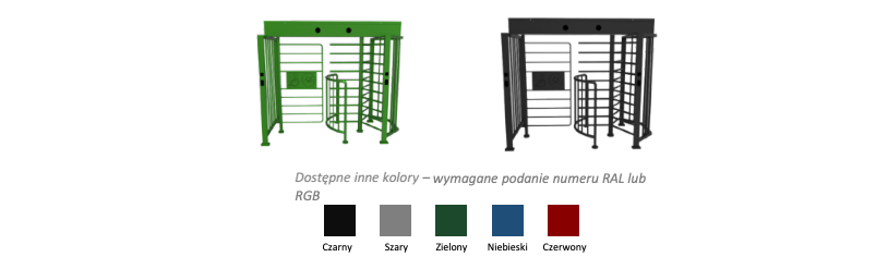 Kolor obudowy może być dostosowany. Malowanie proszkowe kolor z palety RGB, RAL. Cynkowanie ogniowe