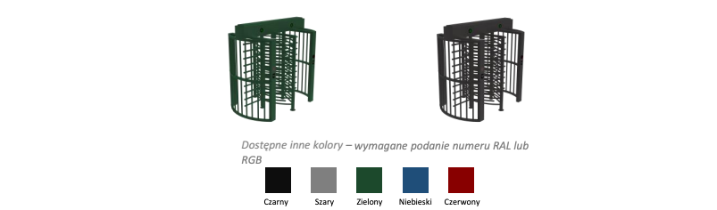 Kolor obudowy może być dostosowany. Malowanie proszkowe kolor z palety RGB, RAL. Cynkowanie ogniowe