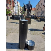 Poidełko uliczne GRF-PF zdrój wody pitnej - słupek i misa dla zwierząt