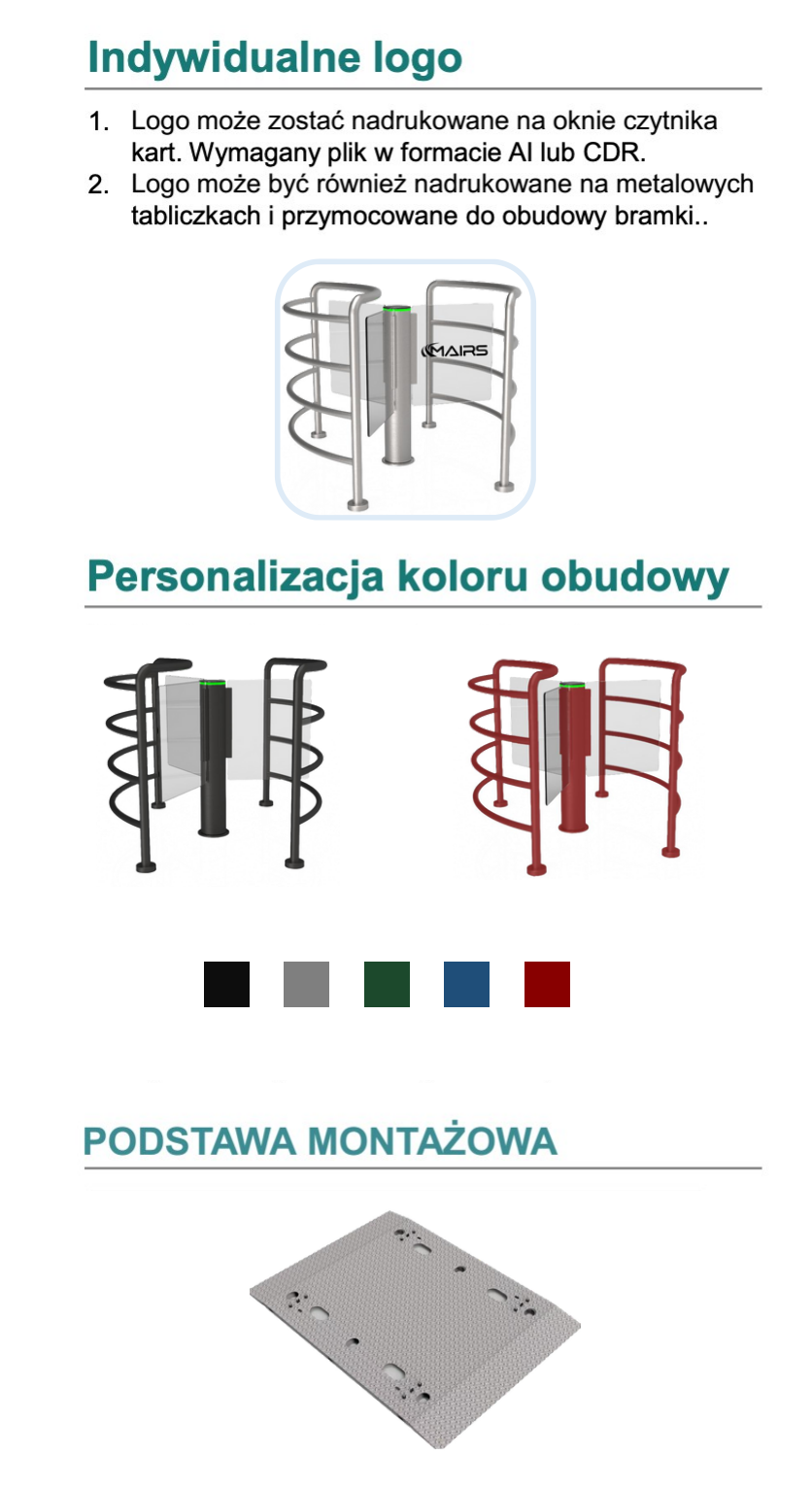 PERSONALIZACJA BRAMKI ROTOR PLUTON CP-310 Y PLEXY