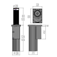 Słupek parkingowy hydrauliczny MAC J200A FE H800