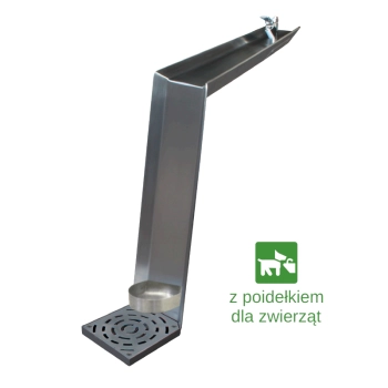 Stacja wody pitnej VICTORIA ADO poidełko miejskie (opcja wodopój dla psów) - stal nierdzewna