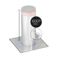 Słupek zabezpieczający wysuwany automat BENITO RESIDENT Ø220 x 600mm - LED, INOX