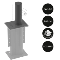 Słupek antyterrorystyczny wysuwany automat BENITO DEFENDER M50 Ø275 x 1000mm