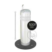 Słupek zabezpieczający wysuwany półautomat BENITO RESIDENT Ø140 x 750mm