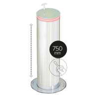 Słupek zabezpieczający wysuwany półautomat BENITO PLAZA Ø220 x 750mm - LED, INOX