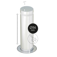 Słupek zabezpieczający wysuwany półautomat BENITO PLAZA Ø114 x 500mm