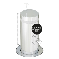 Słupek zabezpieczający wysuwany półautomat BENITO PLAZA Ø220 x 500mm