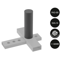 Słupek antyterrorystyczny stały BENITO DEFENDER M30 Ø275 x 900mm - LED, STAL 12.5mm