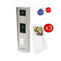 Zestaw wideodomofonowy ELPROD SET-V3NR401 kaseta easy slim vid nr3 z 3x monitor 401m 4,3″ - RFID