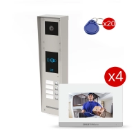 Zestaw wideodomofonowy ELPROD SET-V4NR711 kaseta easy slim vid nr4 z 4x monitor 711ahd 7″ - RFID
