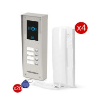Zestaw domofonowy ELPROD SET-ES4NR kaseta easy slim nr4 z unifonem UNEASY - RFID