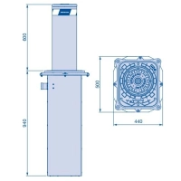 HORMANN S 220-600 G LED - szczotkowana stal nierdzewna