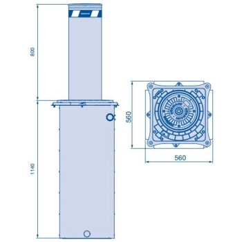 HORMANN S 275-800 G - lakierowana stal nierdzewna