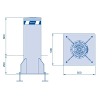 HORMANN F 275-RI-600 FF LED - szczotkowana stal nierdzewna