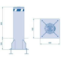 HORMANN F 275-RI-800 FF LED - szczotkowana stal nierdzewna