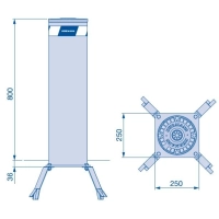 HORMANN F 220-800 BR - stal malowana