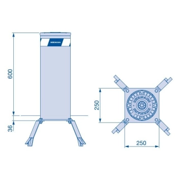 HORMANN F 220-600 BR - lakierowana stal nierdzewna