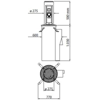 Wymiary słupka FADINI GASMA 500 9225L