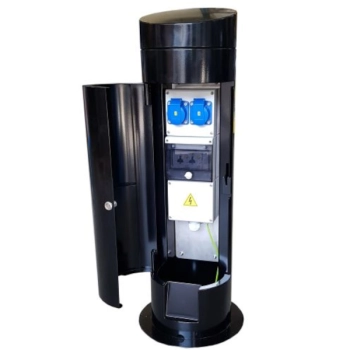 Słupek okrągły IRIDE VMR D250 / H1200 z wbudowaną rozdzielnicą elektryczną