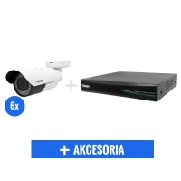Zestaw monitoring IP Tiandy 2Mpx 6 kamer rejestrator dysk 1TB