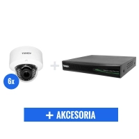 Domowy monitoring - 6 kamer Tiandy 4Mpix MOTOZOOM TC-NC44M