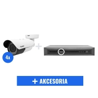 Zestaw Monitoring 4 kamery Tiandy 4Mpix MOTOZOOM TC-NC43M-P