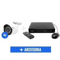 ZESTAW MONITORINGU FULL HD 4 KAMERY Z IR 2MPIX