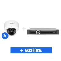 Zestaw Monitoring 2 kamery Tiandy 4Mpix MOTOZOOM TC-NC44M-P