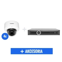 Kompletny zestaw monitoringu - 4 kamery Tiandy 2Mpix STARLIGHT TC-NC24MC