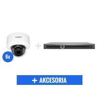 Zestaw Monitoring 6 kamer Tiandy 4Mpix MOTOZOOM TC-NC44M-P