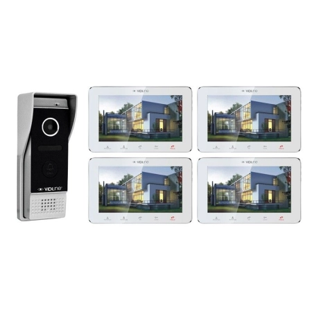 VIDI-VDP-7S-W-4 Wideodomofon z 4monitorami 7" White