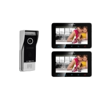 Wideodomofon 2 Monitory WiFI mobilny ViDiLine z podglądem na telefonie VIDI-MVDP-7S-B-2